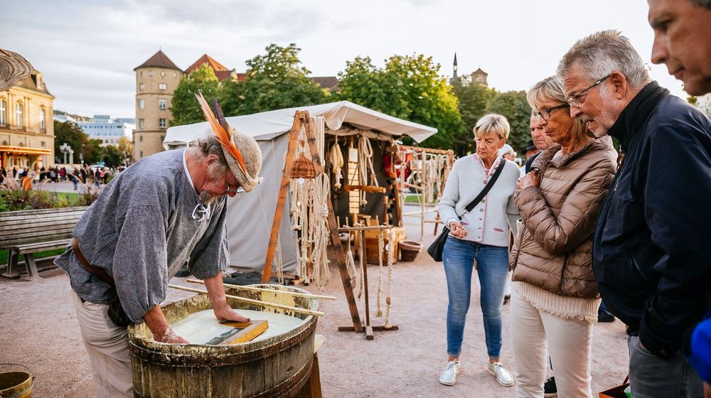 Historisches Volksfest auf dem Schlossplatz am 26.09.2018 in Stuttgart 
(Photo by Thomas Niedermueller / www.niedermueller.de)